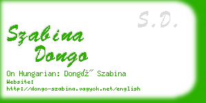 szabina dongo business card