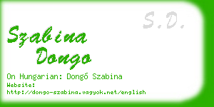 szabina dongo business card